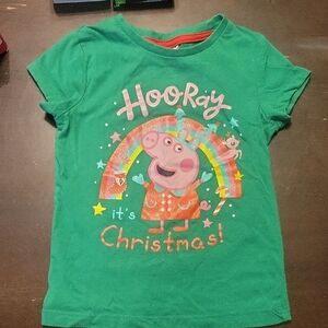 Peppa Pig Green Shirt with Red Trim